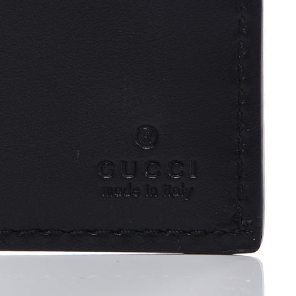 Gucci Guccissima Signature Web New Web Bi-Fold Wallet Black 6 of 7