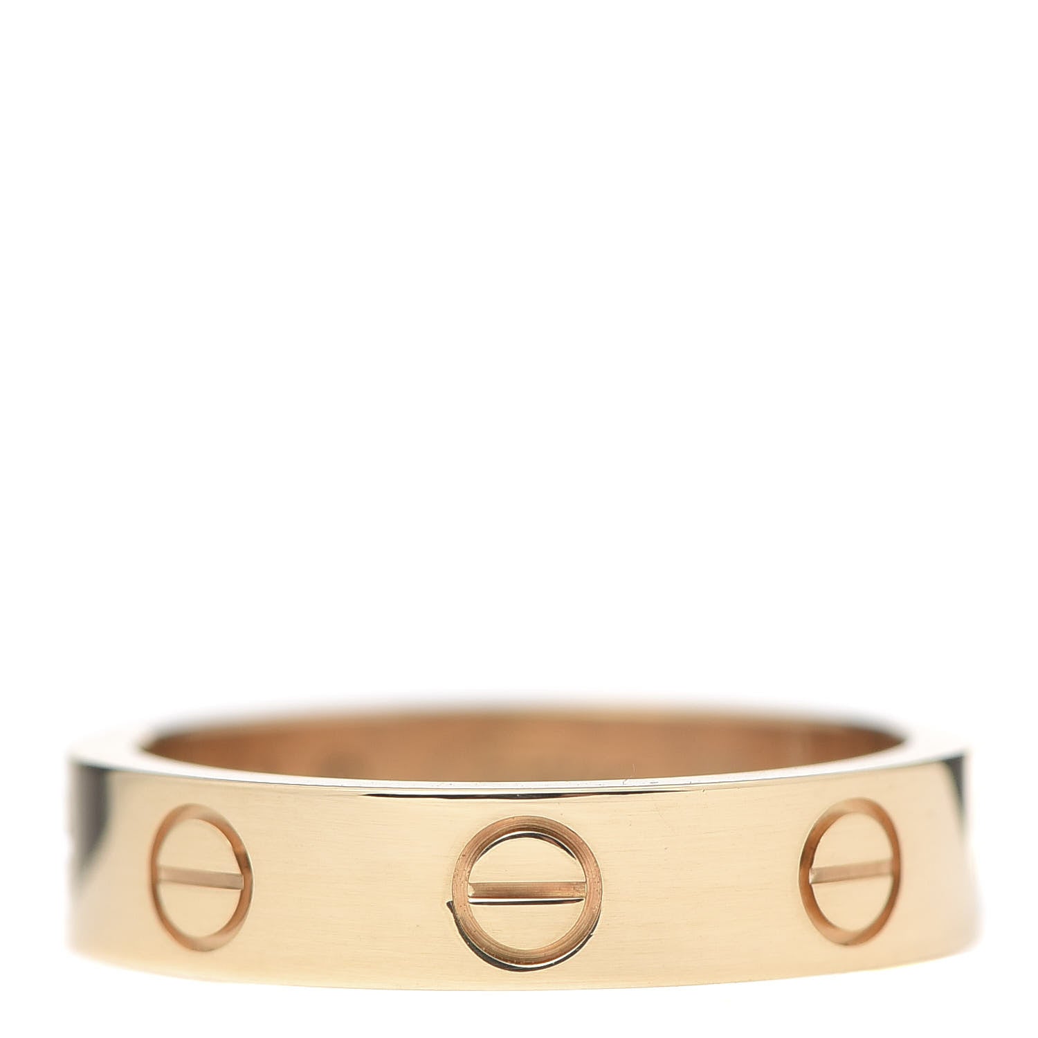 Cartier 18K Yellow Gold Diamond 4mm LOVE Wedding Band Ring 48 4.5 3 of 4