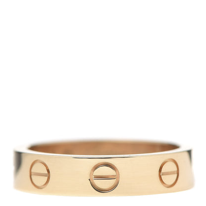 Cartier 18K Yellow Gold Diamond 4mm LOVE Wedding Band Ring 48 4.5 3 of 4