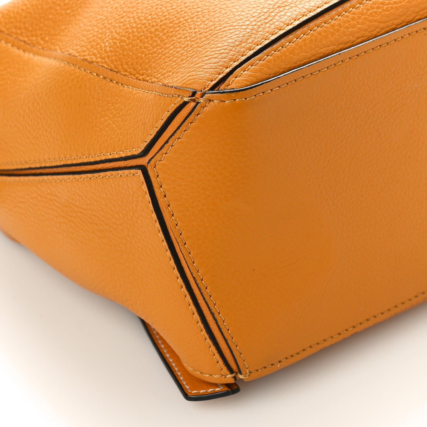 Grained Calfskin Small Puzzle Bag Sunflower