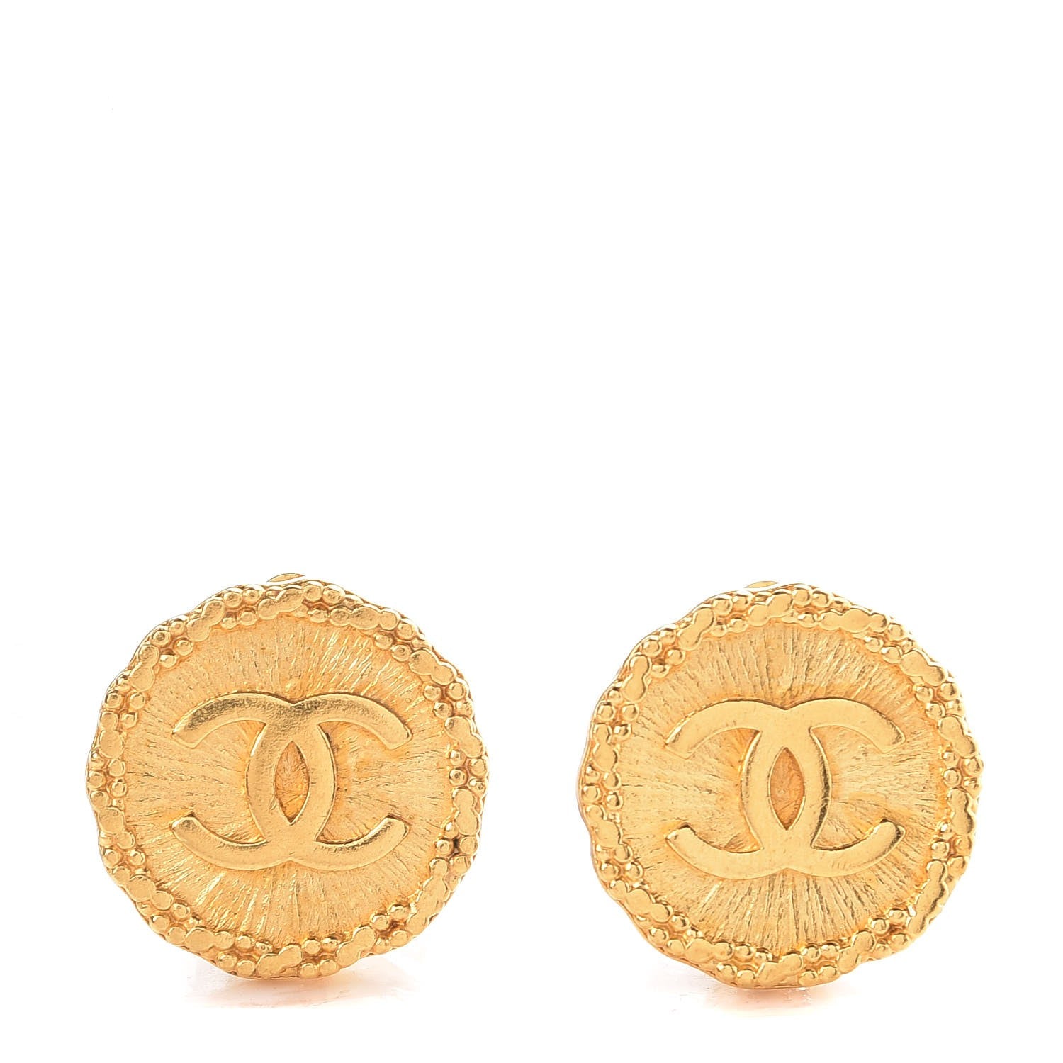 Chanel CC Clip On Earrings Gold 1 of 4