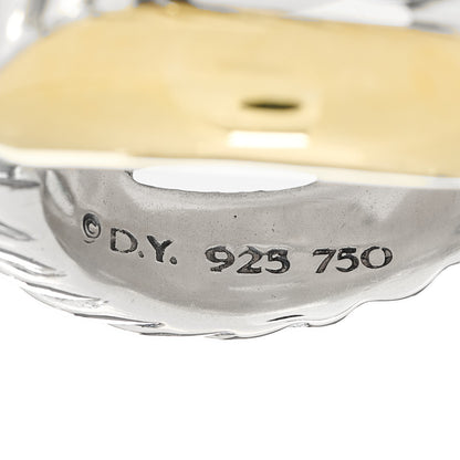 David Yurman Sterling Silver 18K Yellow Gold Crossover Cable Ring 52 6 3 of 3