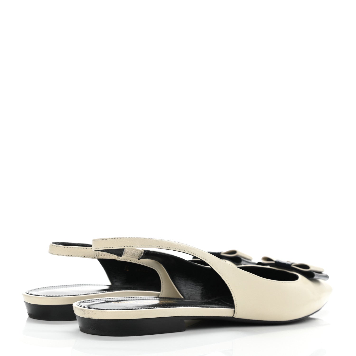 Saint Laurent Belfagor Anais Slingback Flats 41 Navy Pearl 4 of 11