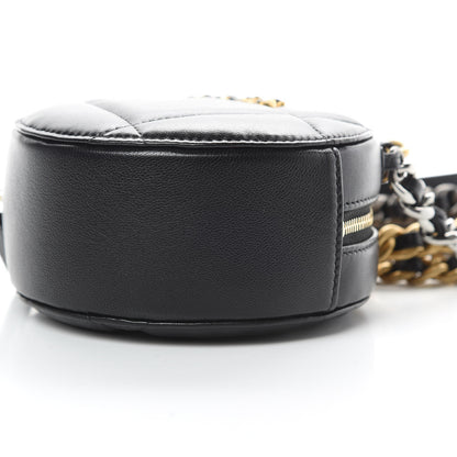 Chanel Lambskin Quilted 19 Round Clutch With Chain Black 10 of 11
