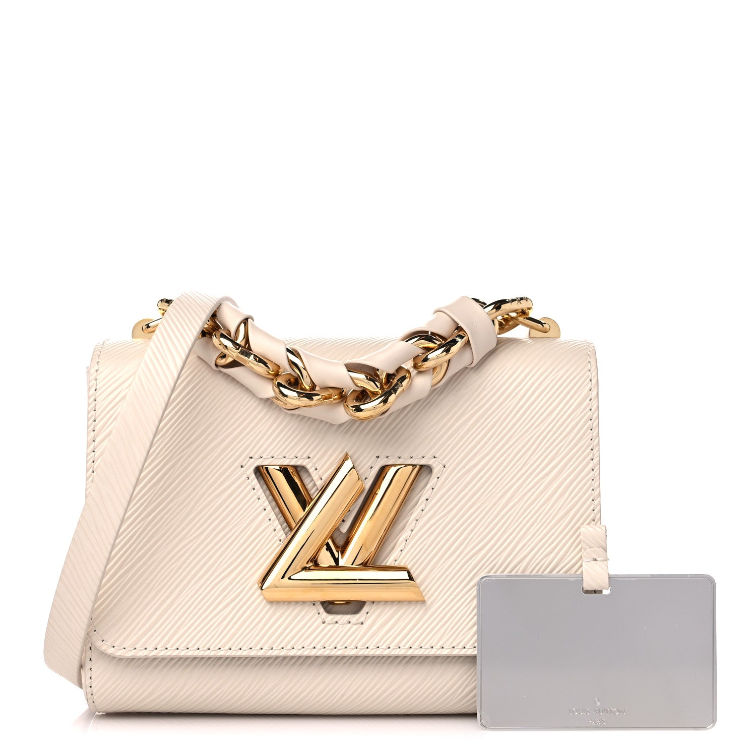 Louis Vuitton Epi Twist Braided Chain Shoulder Bag PM Quartz White 1 of 9