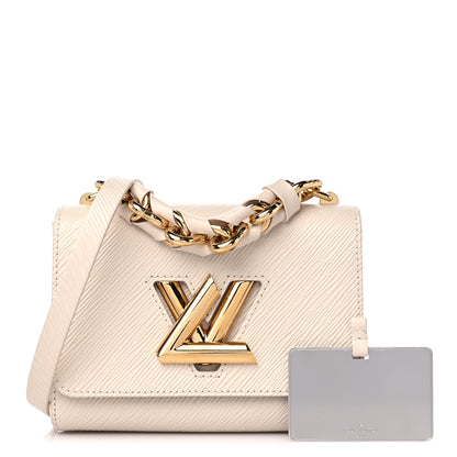 Louis Vuitton Epi Twist Braided Chain Shoulder Bag PM Quartz White 1 of 9