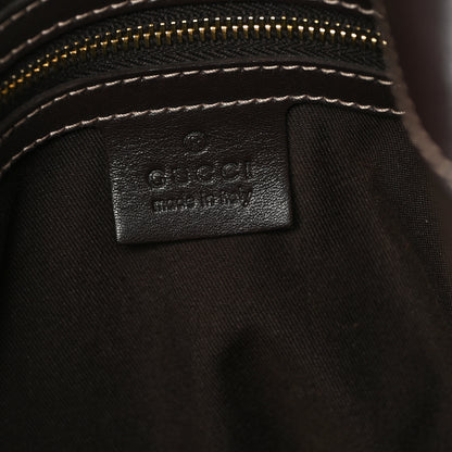 Gucci Monogram Medium Indy Top Handle Hobo Dark Brown 6 of 11