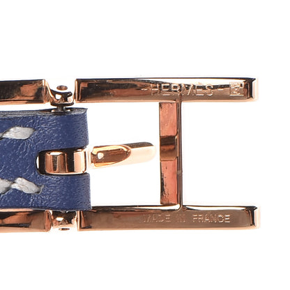 Hermes Swift Behapi Double Tour Bracelet T2 Bleu Brighton Blanc 5 of 5