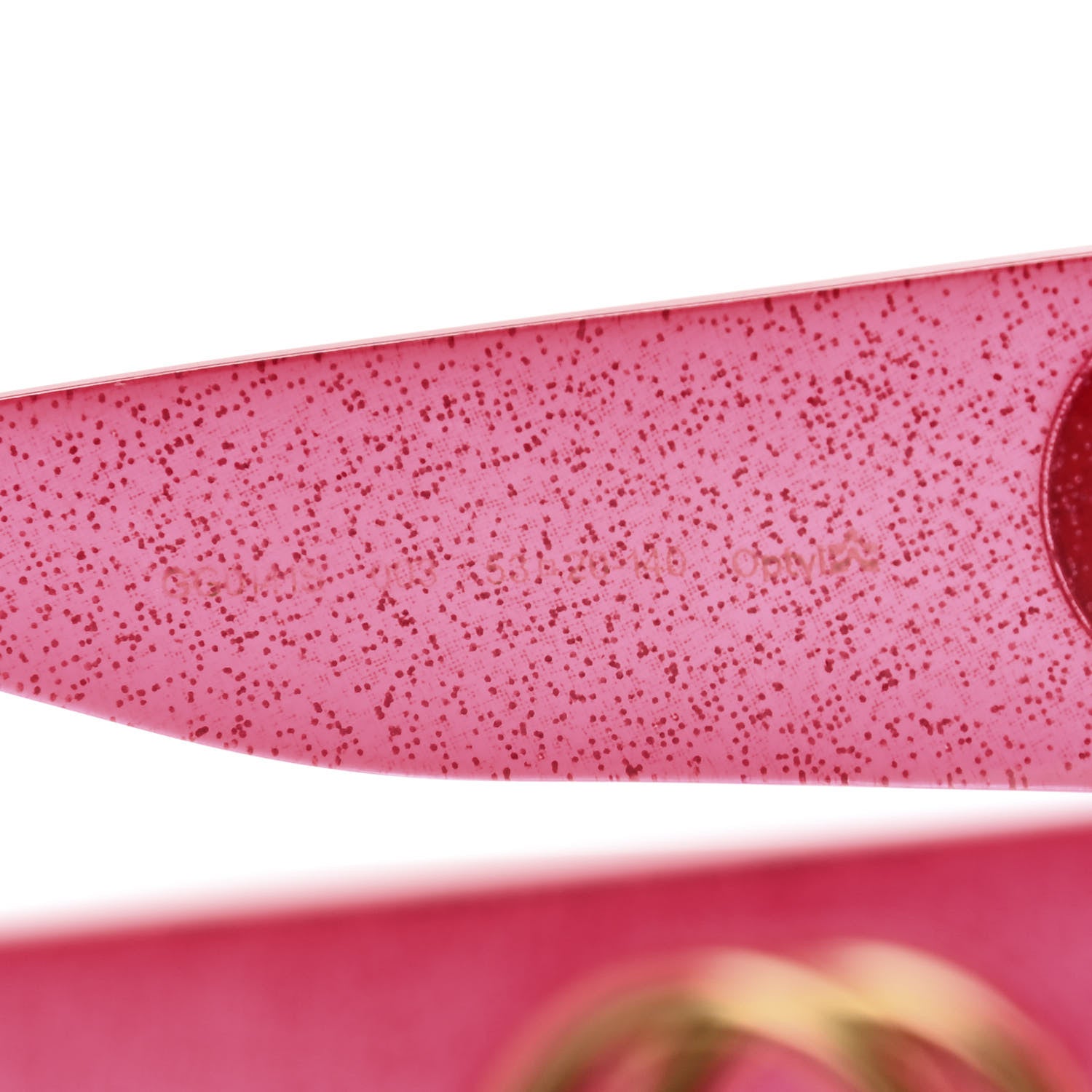 Gucci Acetate Square Frame Glitter GG0141S Sunglasses Pink 6 of 7