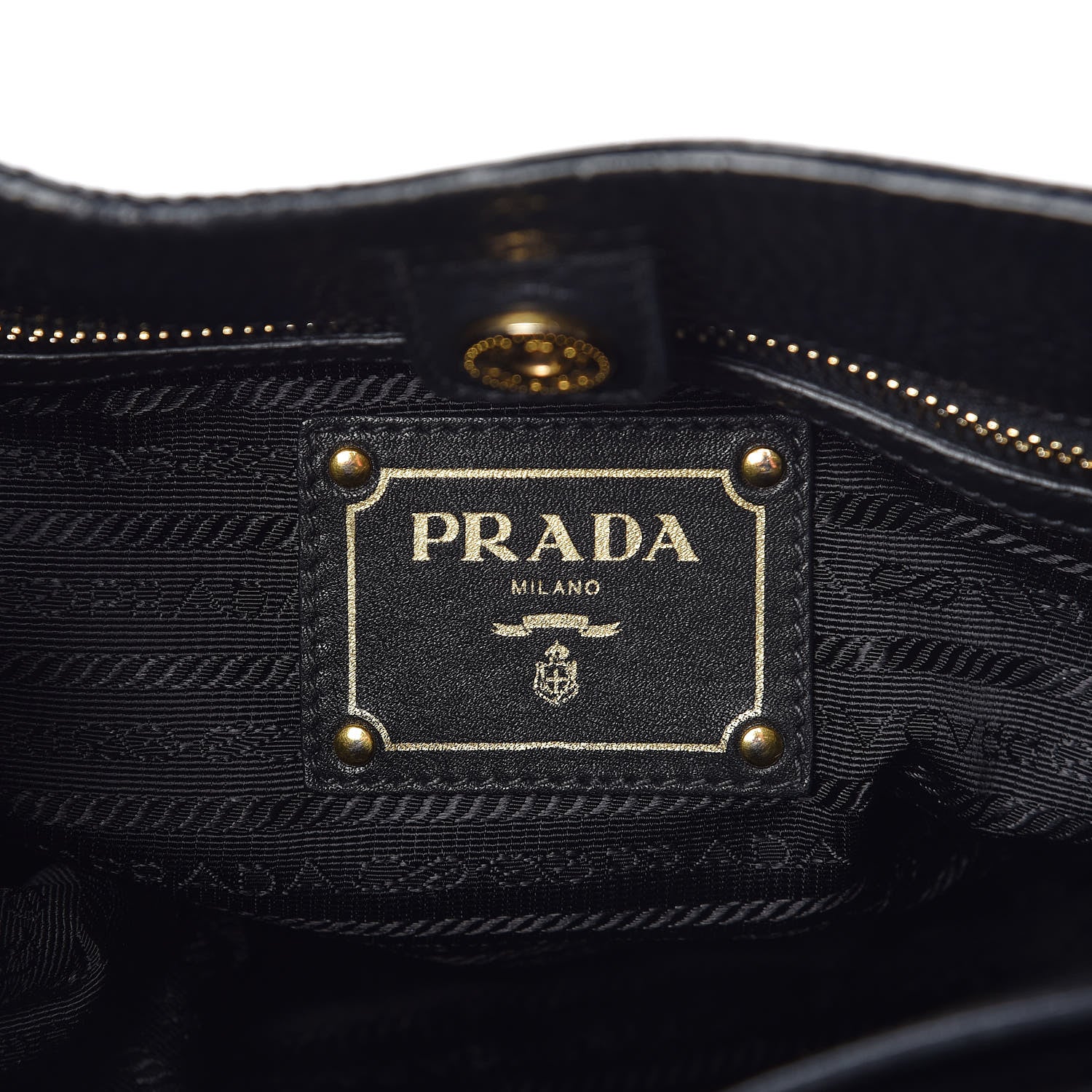 Prada Vitello Daino Tote Black 6 of 7