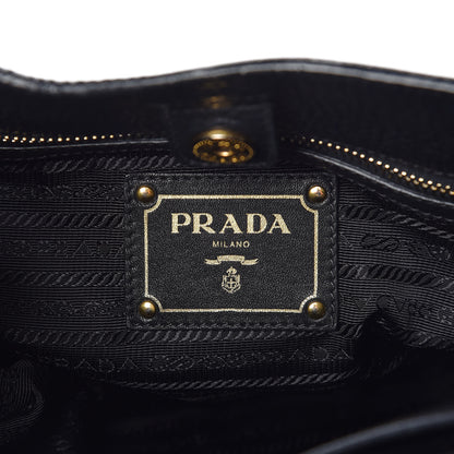 Prada Vitello Daino Tote Black 6 of 7