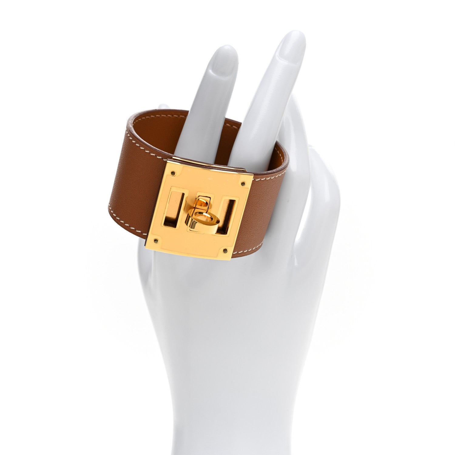 Hermes Swift Kelly Dog Bracelet T3 Gold 2 of 6