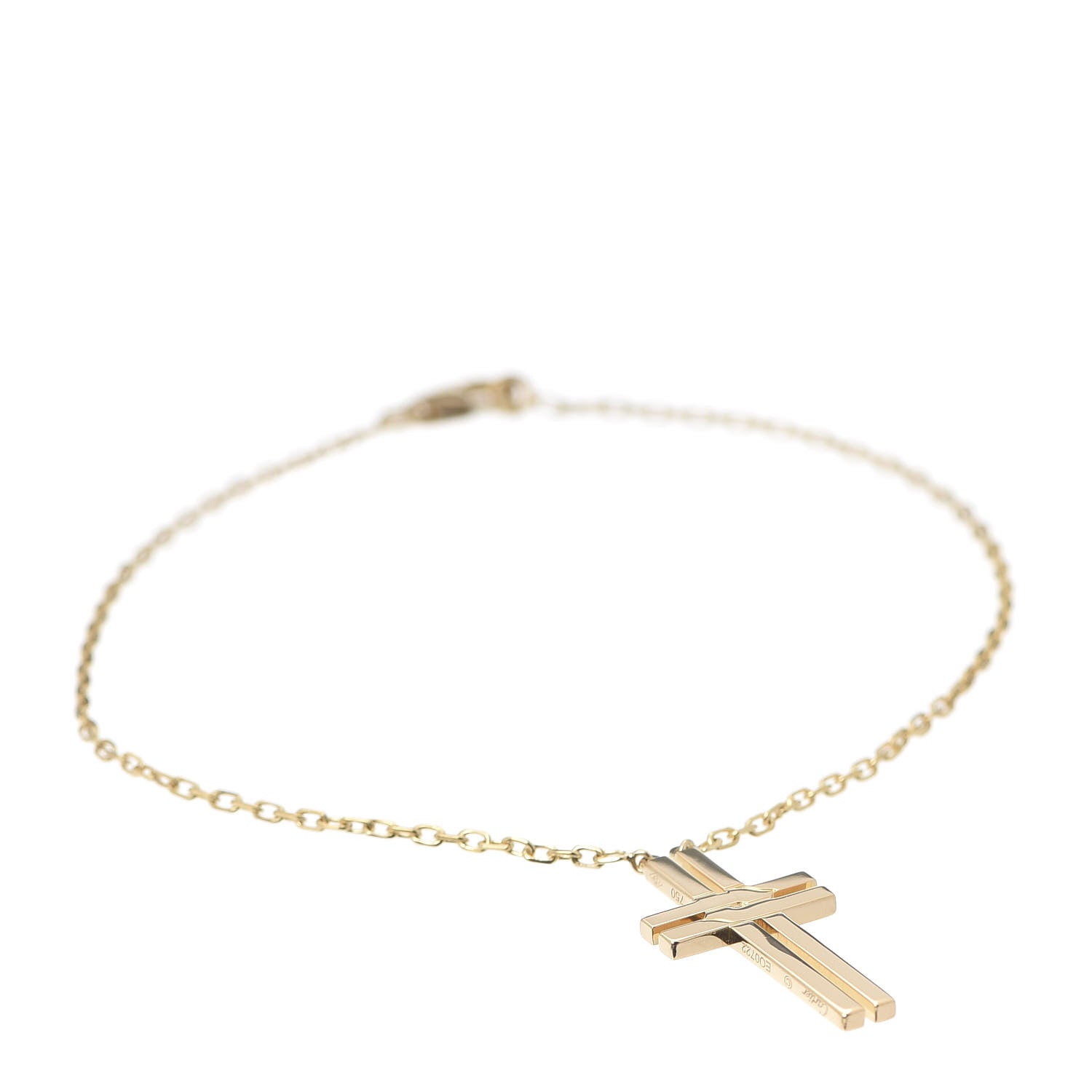 Cartier 18K Yellow Gold Double Cross Bracelet 1 of 7