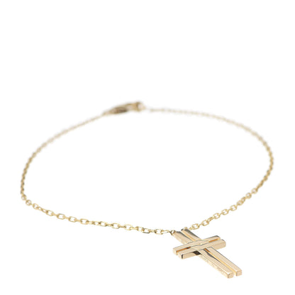 Cartier 18K Yellow Gold Double Cross Bracelet 1 of 7