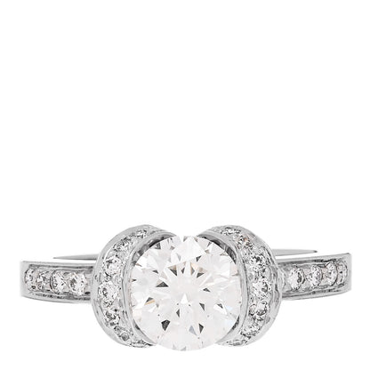 Tiffany Platinum Diamond 1.11ct Ribbon Engagement Ring 52 6 1 of 7