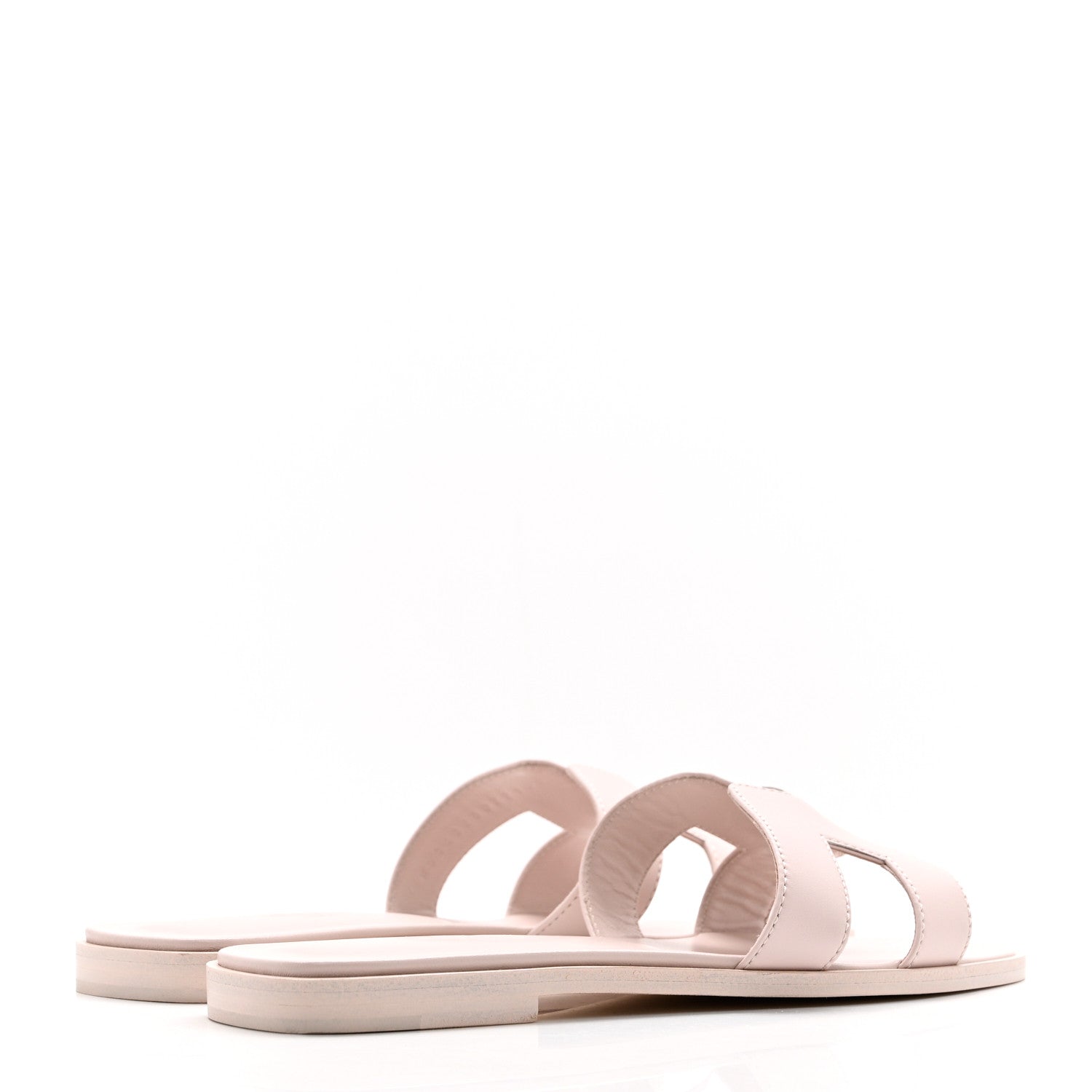 Hermes Box Calfskin Oran Sandals 36.5 Rose Pale 4 of 7