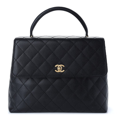 Chanel Caviar Quilted Jumbo Kelly Flap Black 1 of 9
