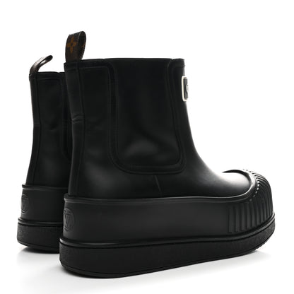 Louis Vuitton Calfskin Polar Flat Ankle Boots 41 Black 5 of 10