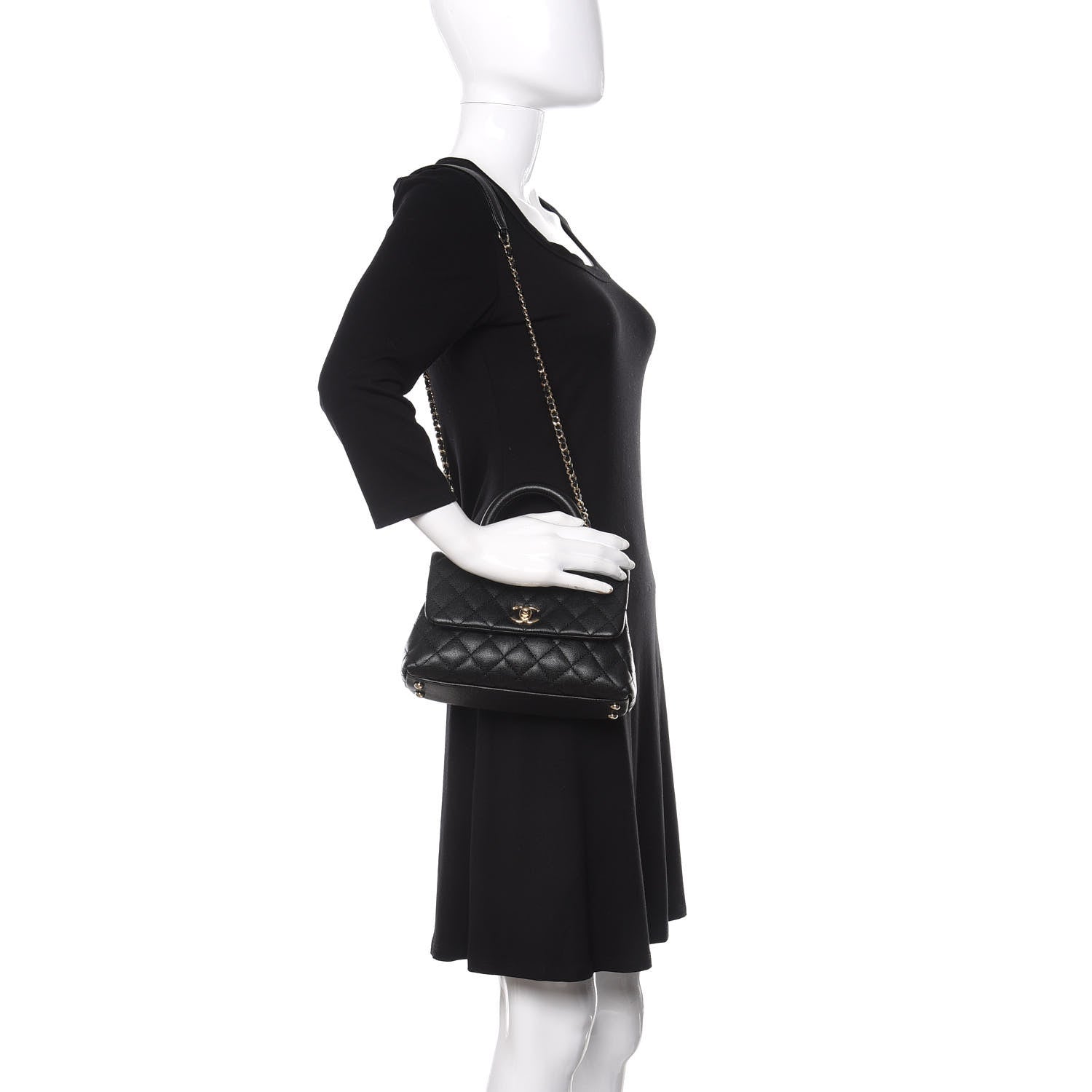Chanel Caviar Quilted Mini Coco Handle Flap Black 2 of 10