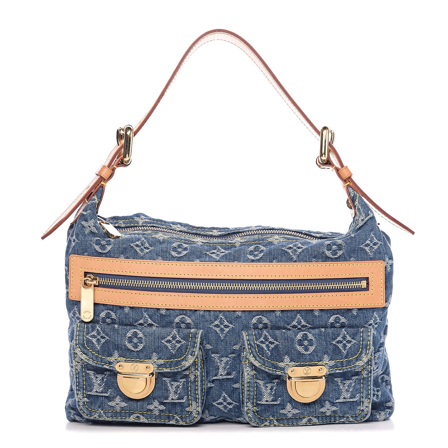 Louis Vuitton Monogram Denim Baggy PM Blue 1 of 9