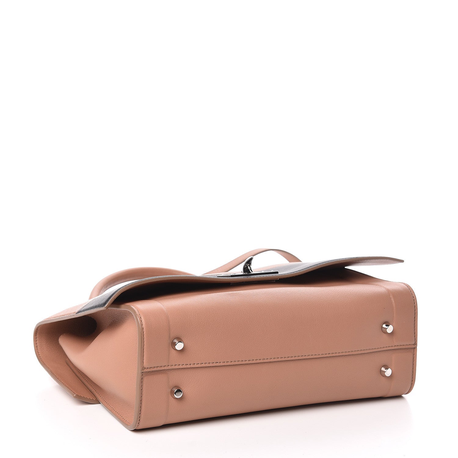 Givenchy Grained Calfskin Small Bi-Color Shark Lock Satchel Old Pink Black 4 of 11