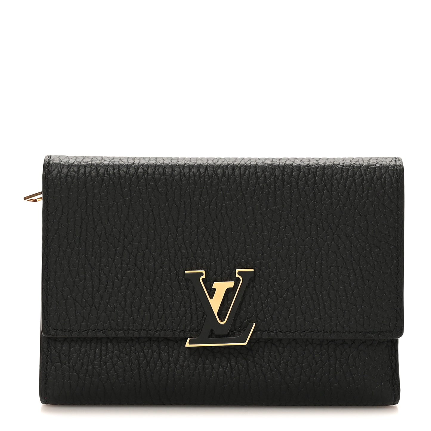 Taurillon Capucines Compact Wallet Black