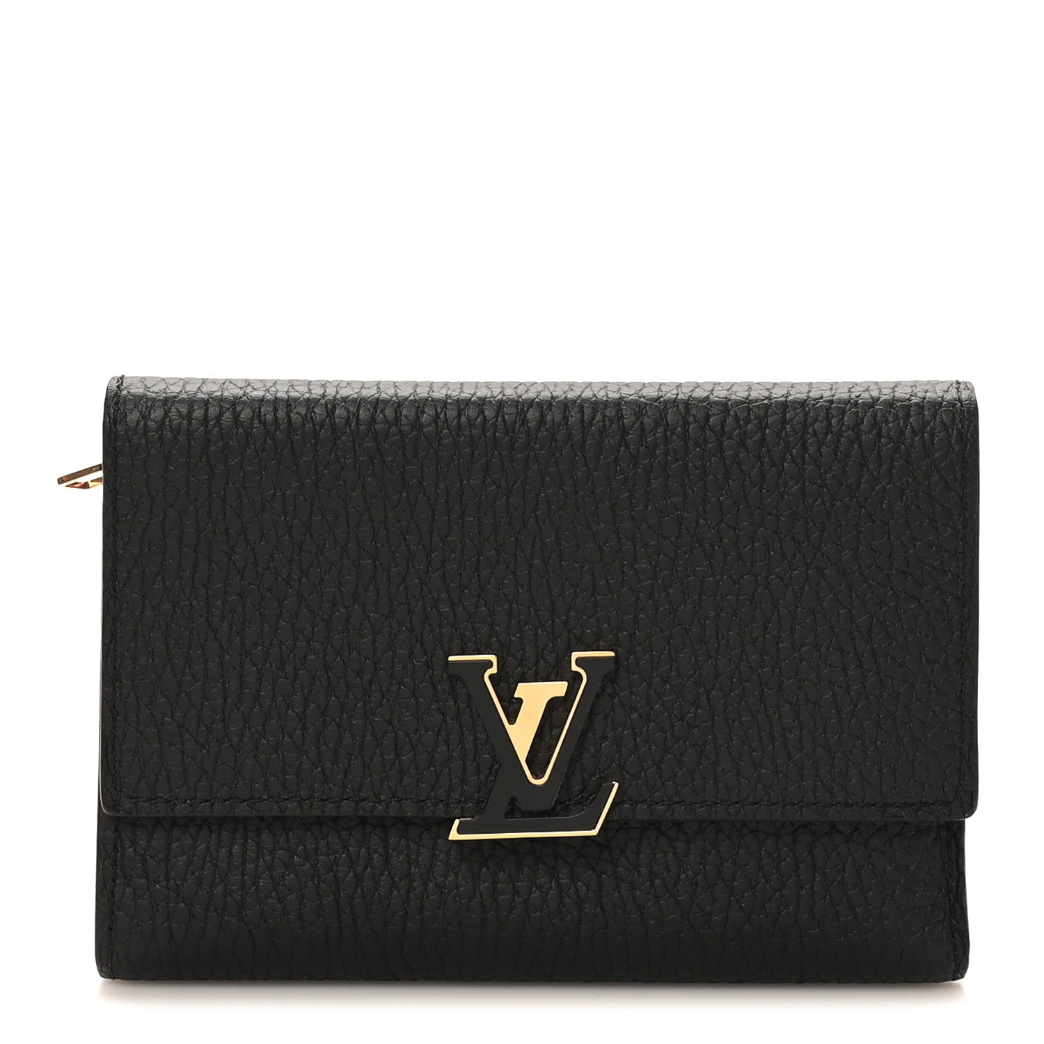 Louis Vuitton Taurillon Capucines Compact Wallet Black 1 of 8