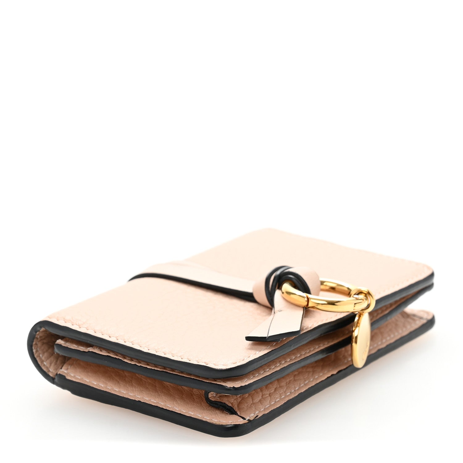 Chloe Calfskin Alphabet Card Holder Cement Pink 4 of 11