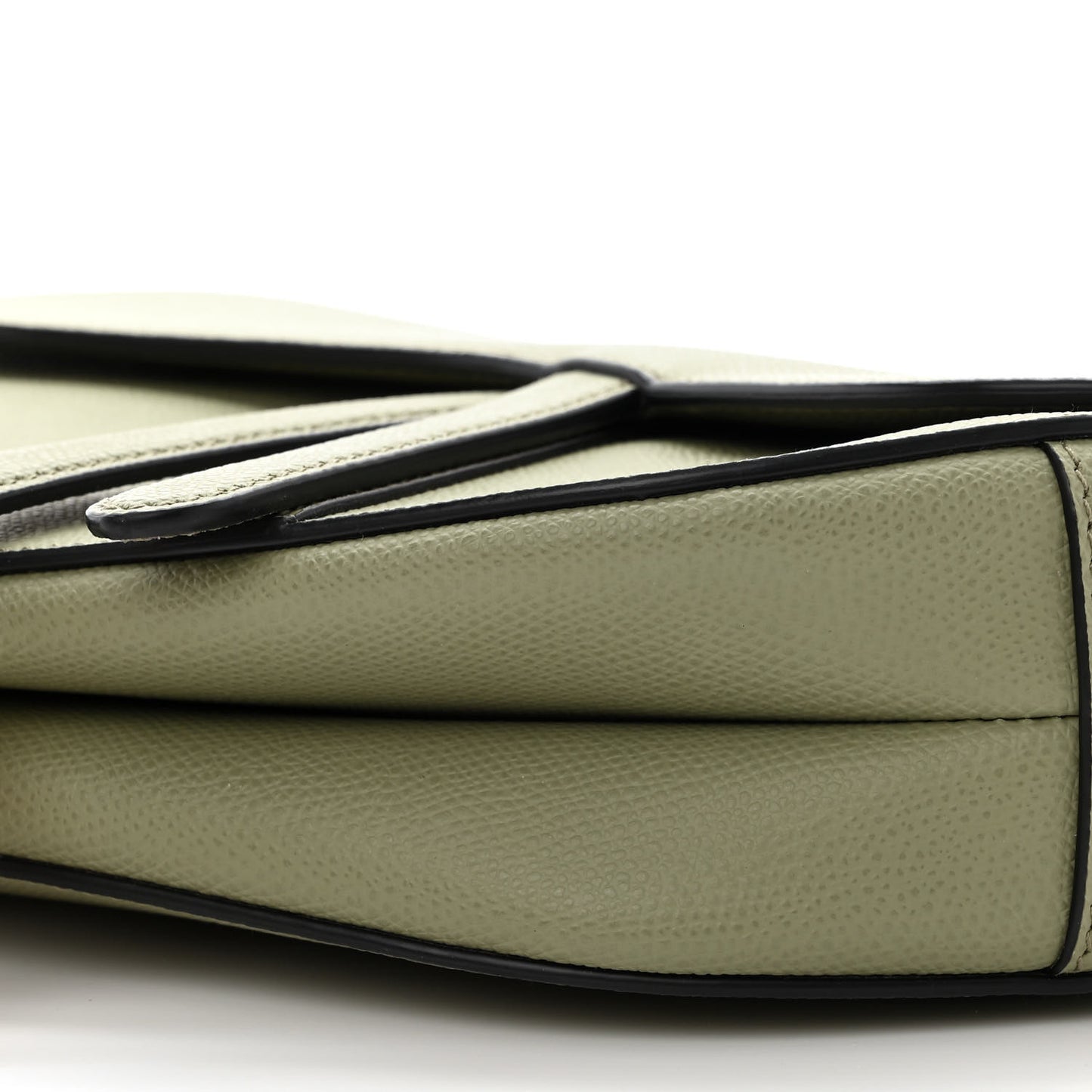 Grained Calfskin Saddle Bag Sage