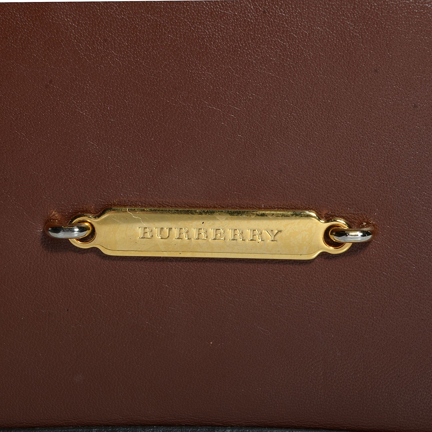 Burberry Lambskin Broguing Small Orchard Bowling Bag Dark Tan 14 of 14