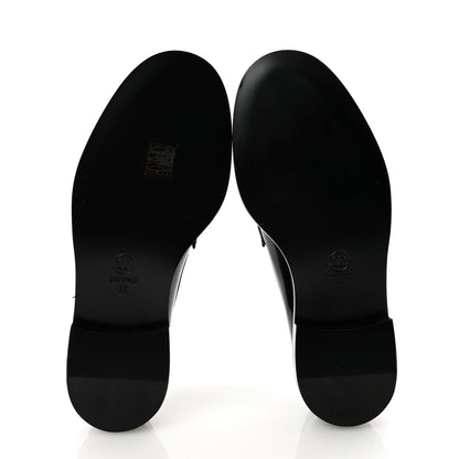 Chanel Shiny Calfskin Pearl CC Loafers 39 Black 6 of 10