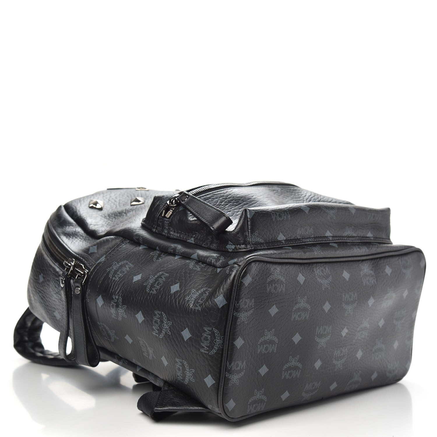 MCM Visetos Medium Sprinkle Stud Stark Backpack Black 3 of 8