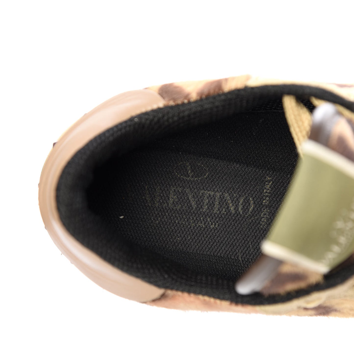Calf Hair Suede Leopard Print Womens Rockrunner Sneakers 37 Multicolor