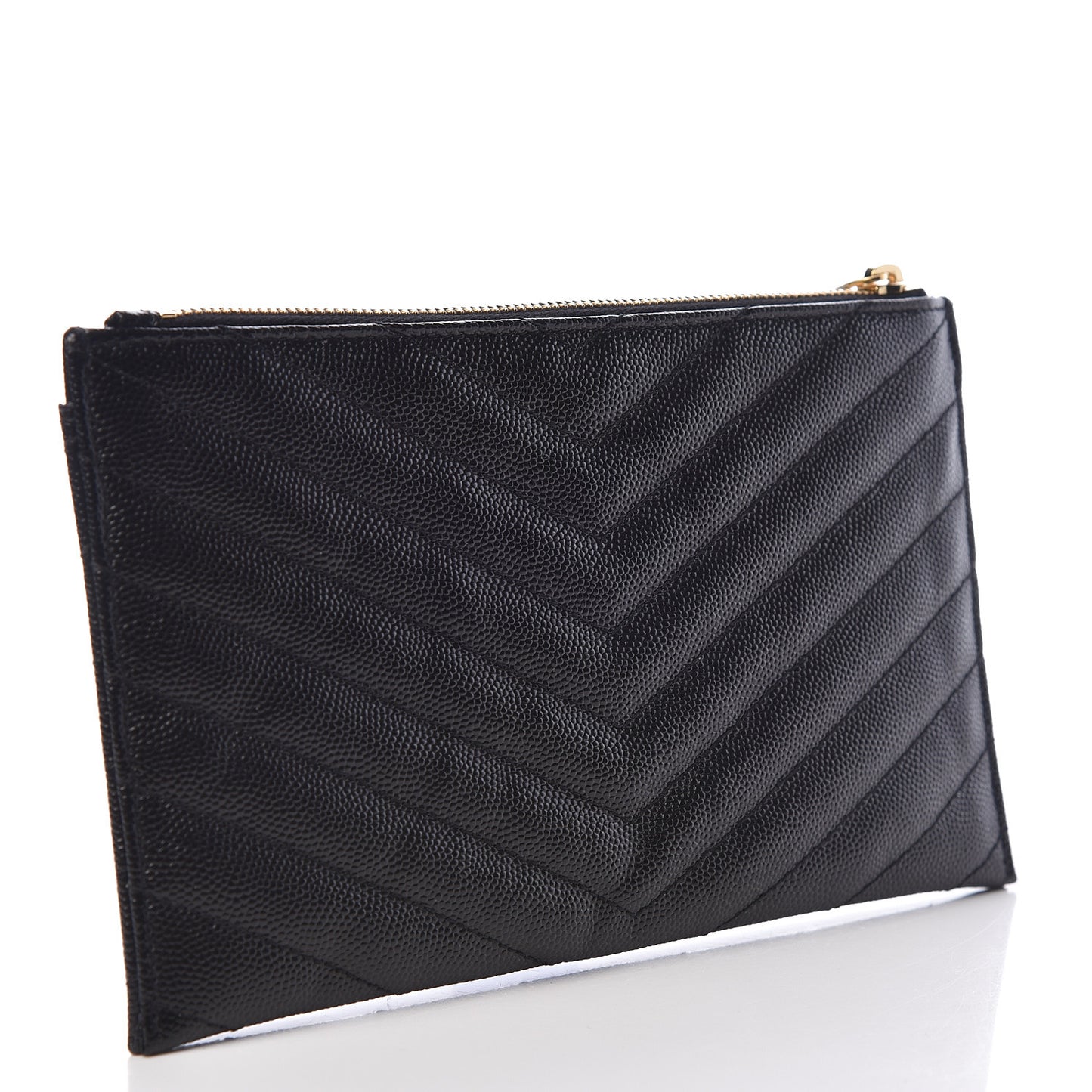 Grain De Poudre Chevron Monogram Bill Pouch Black