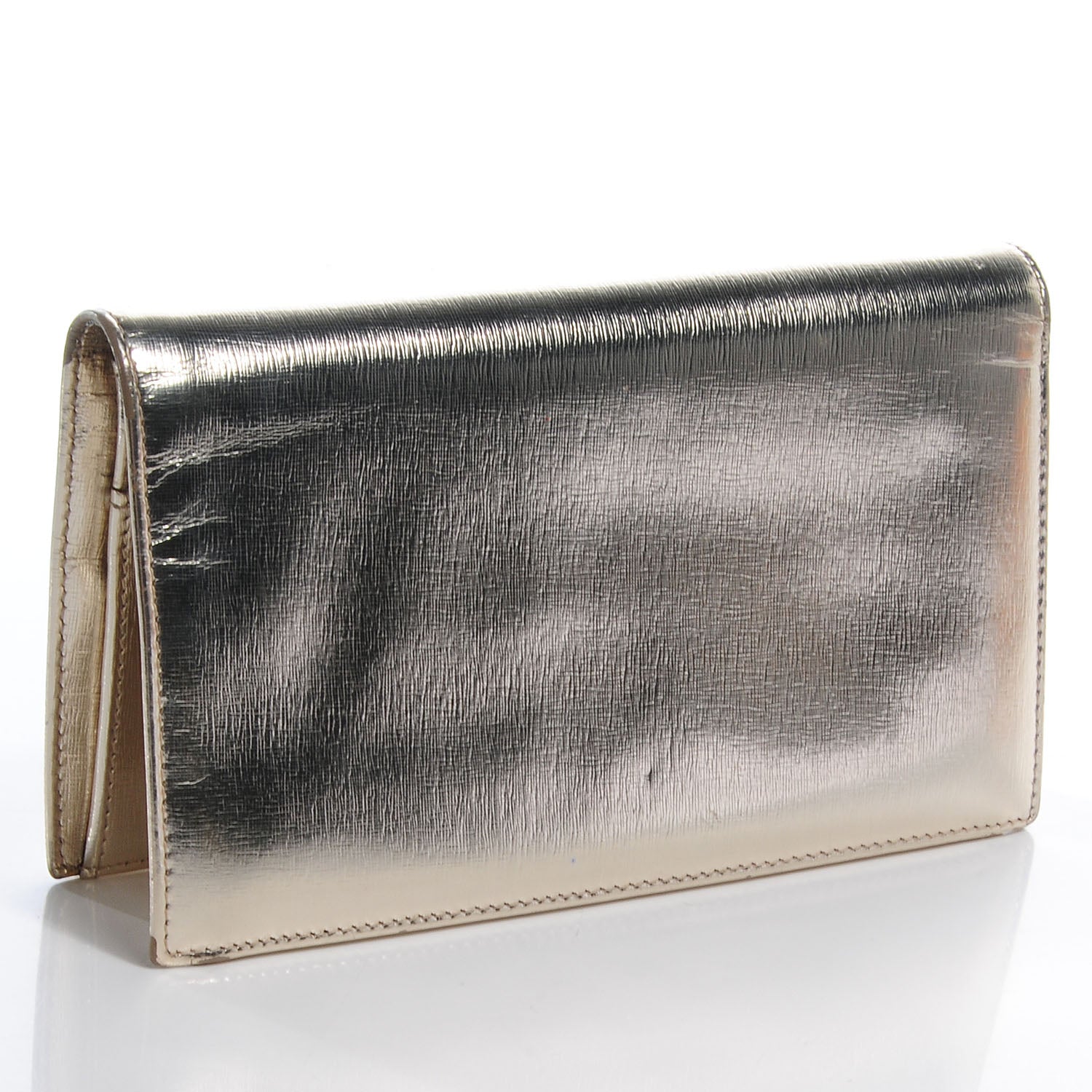 Chanel Calfskin Yen Wallet Metallic 3 of 7