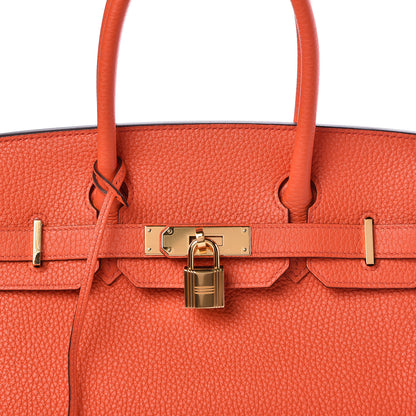 Hermes Togo Birkin 30 Orange Poppy 34 of 37