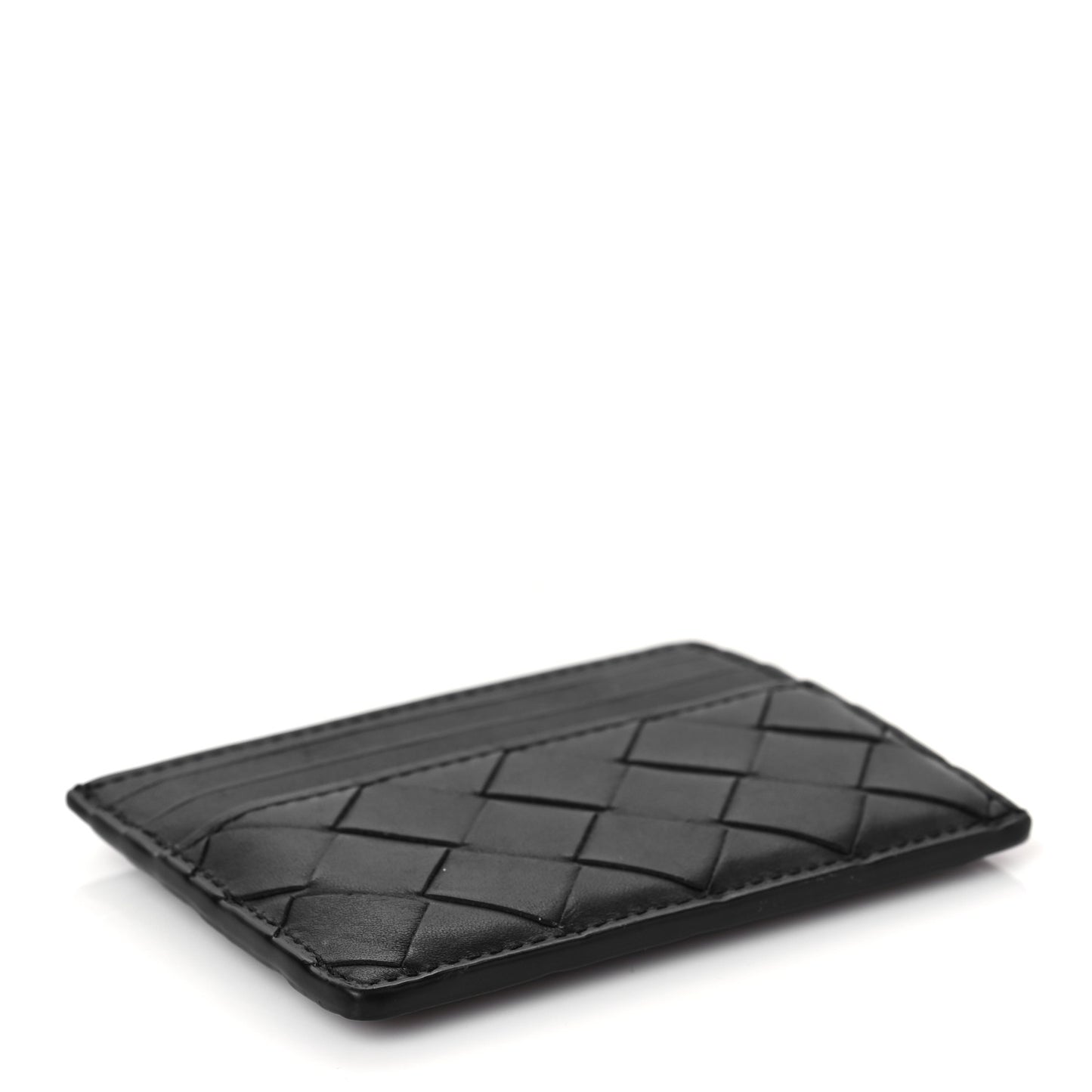 Nappa Intrecciato Card Holder Black