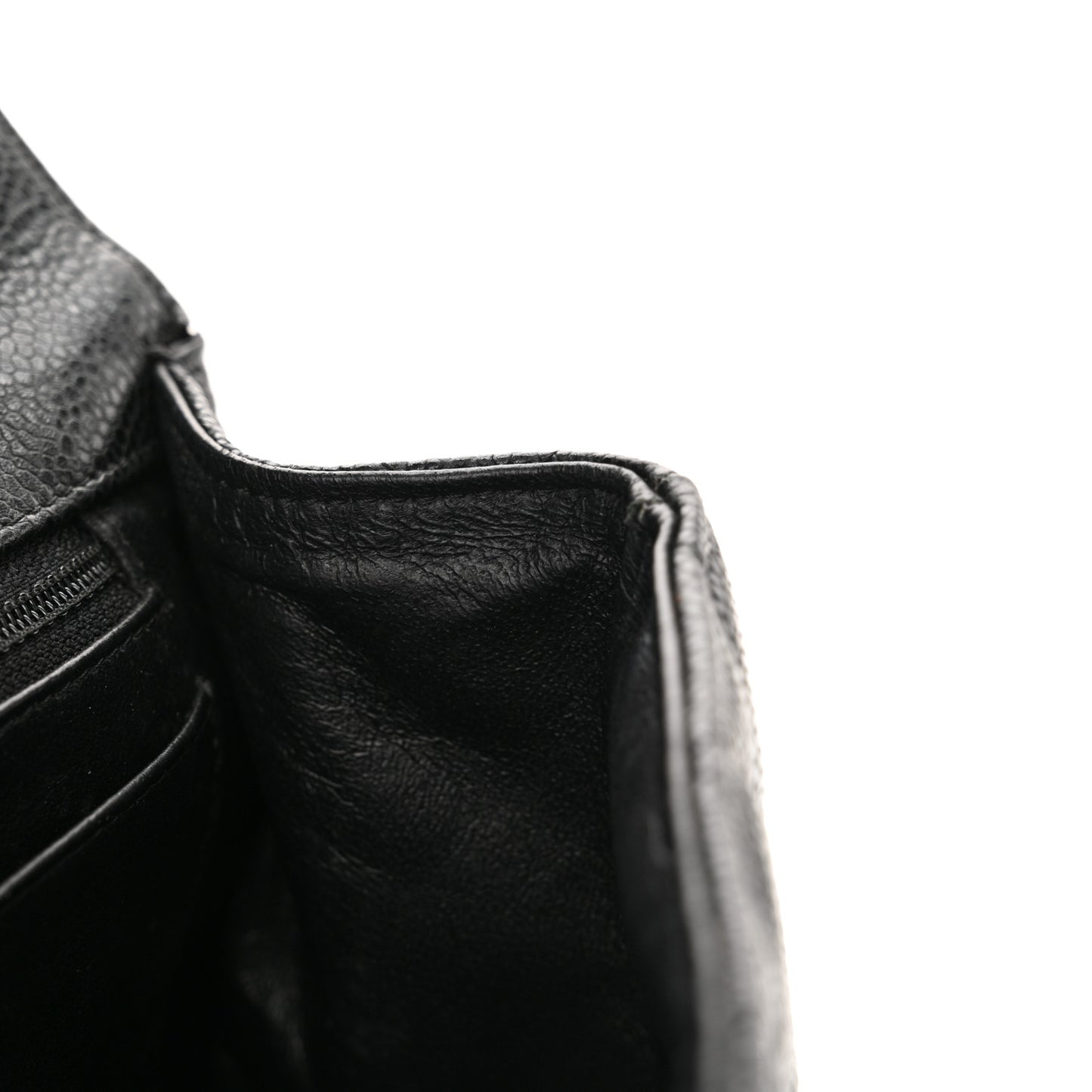 Caviar Quilted Jumbo Single Flap  Black