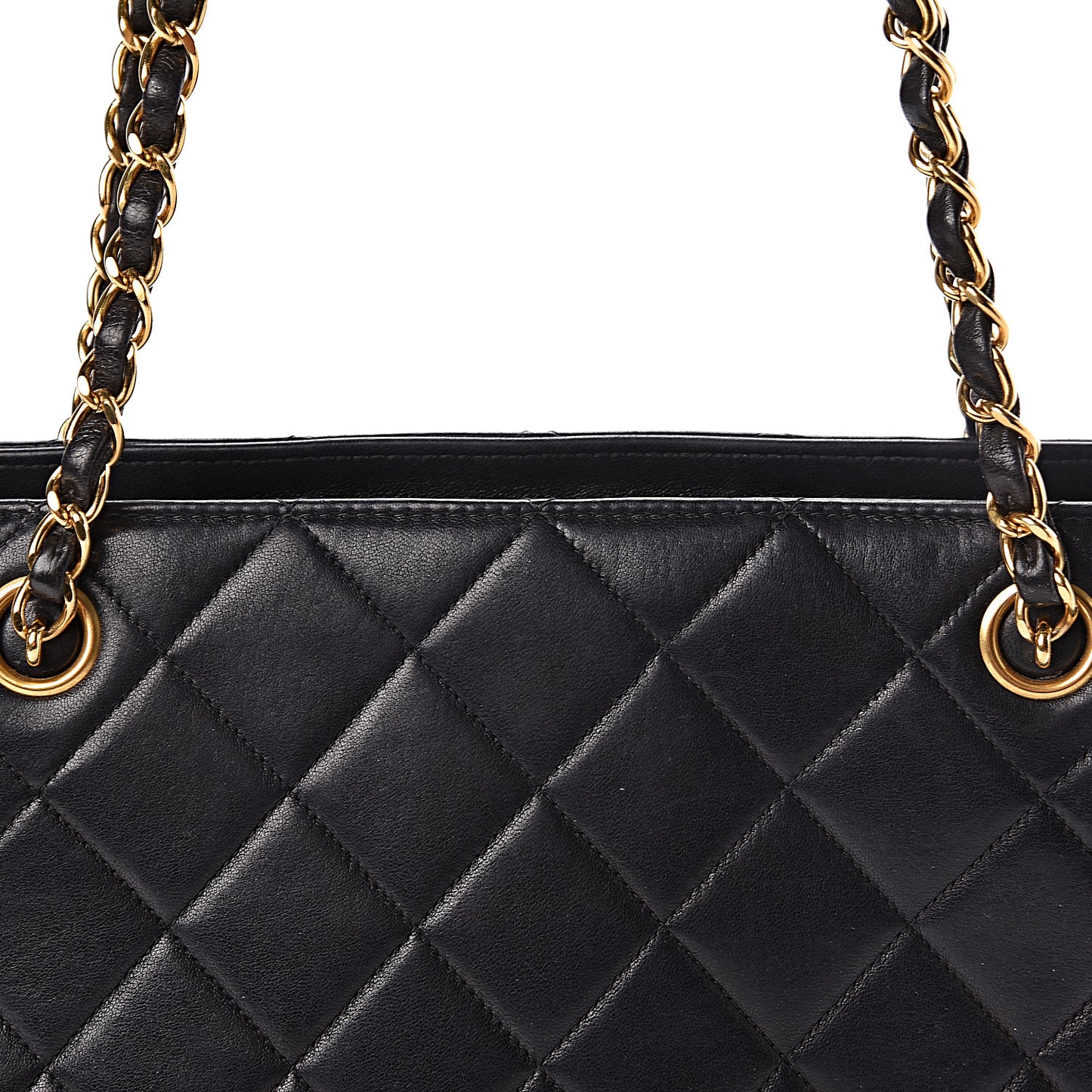 Lambskin Quilted Shoulder Bag Black