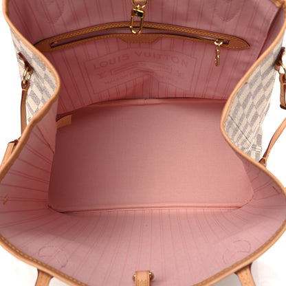 Louis Vuitton Damier Azur Neo Neverfull MM Rose Ballerine 4 of 4