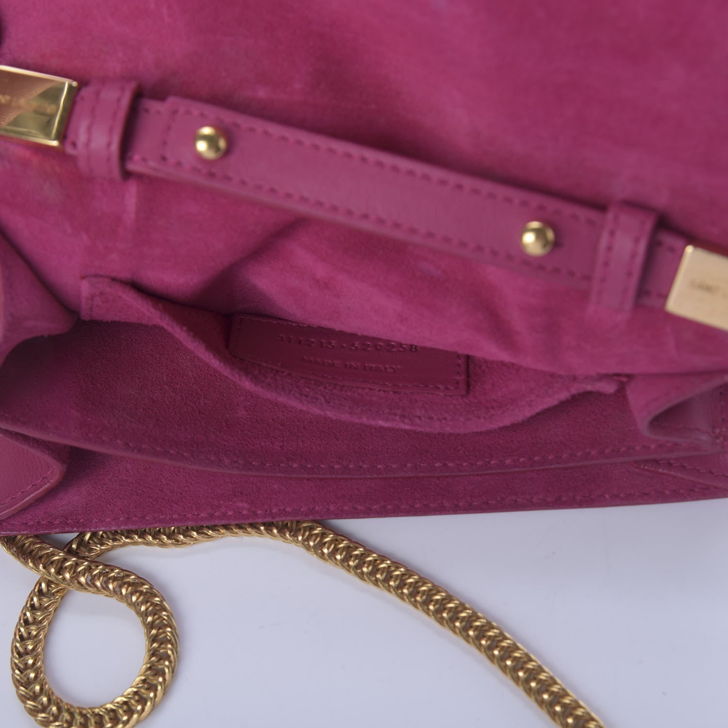 Saint Laurent Calfskin Small Classic Y Satchel Fuchsia 12 of 14