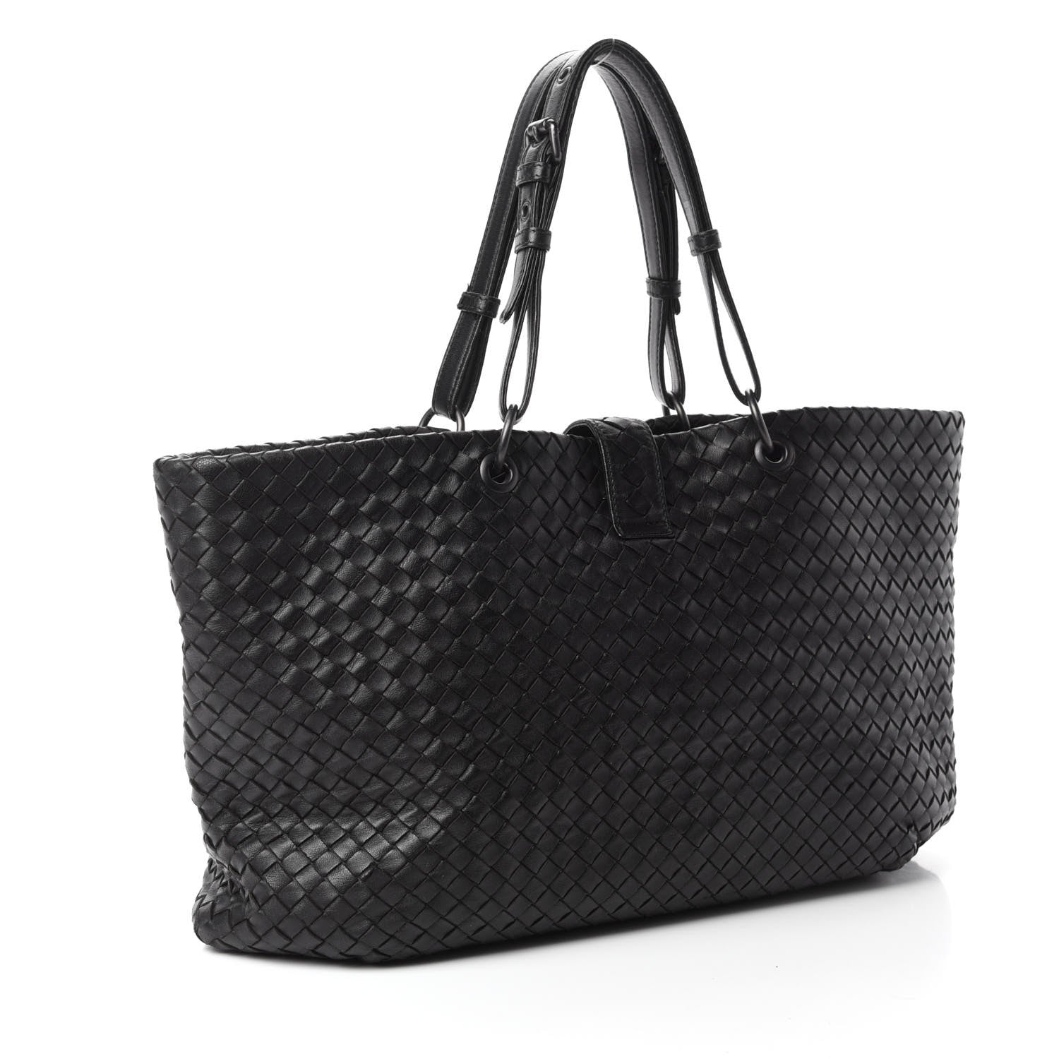 Bottega Veneta Nappa Intrecciato Large Capri Tote Black 3 of 12