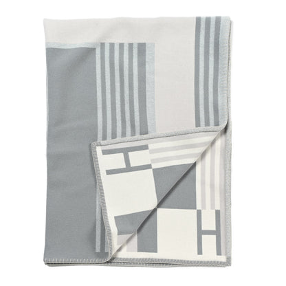 Hermes Wool Cashmere Ithaque Blanket Gris Perle 2 of 3