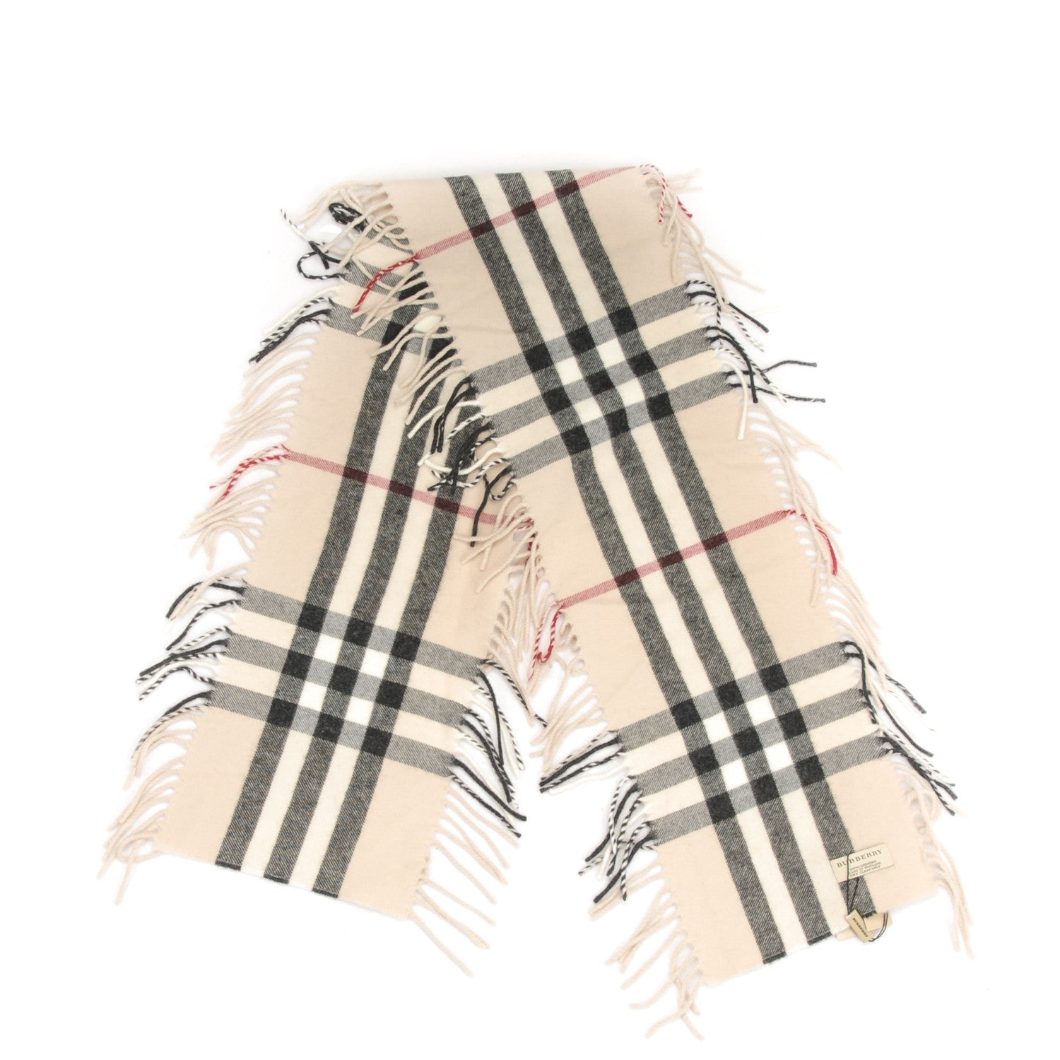 Burberry Cashmere House Check Fringe Scarf 3 of 5
