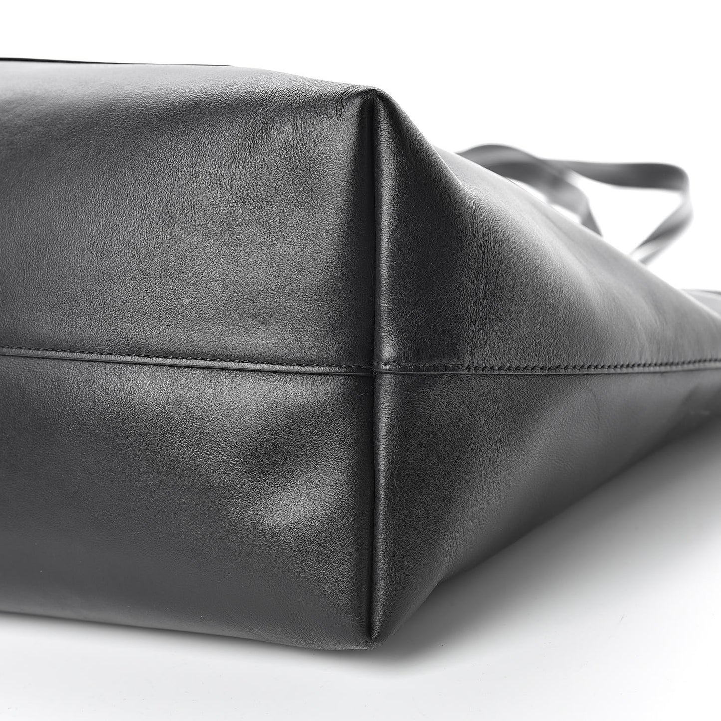 City Calf Shopping Tote Black