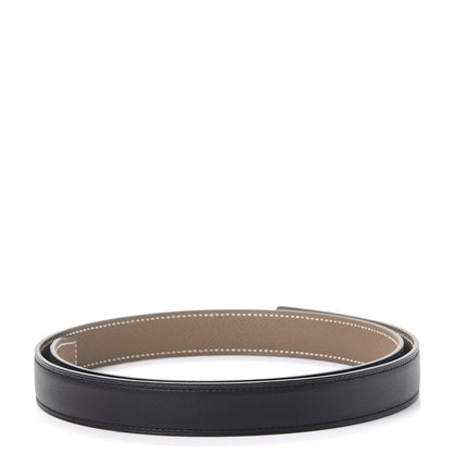 Hermes Swift Epsom 24mm Belt Strap 80 Black Etoupe 2 of 7