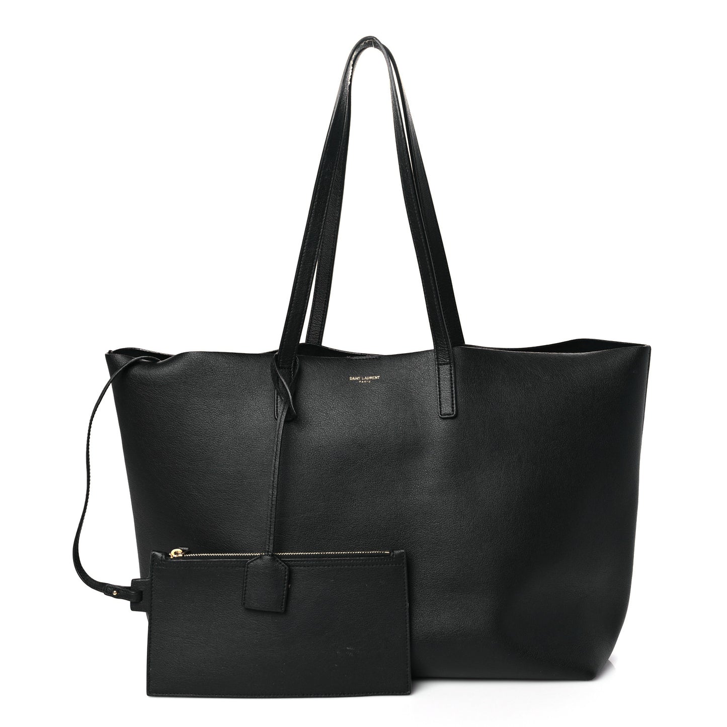 Calfskin Large Shopping Tote Black