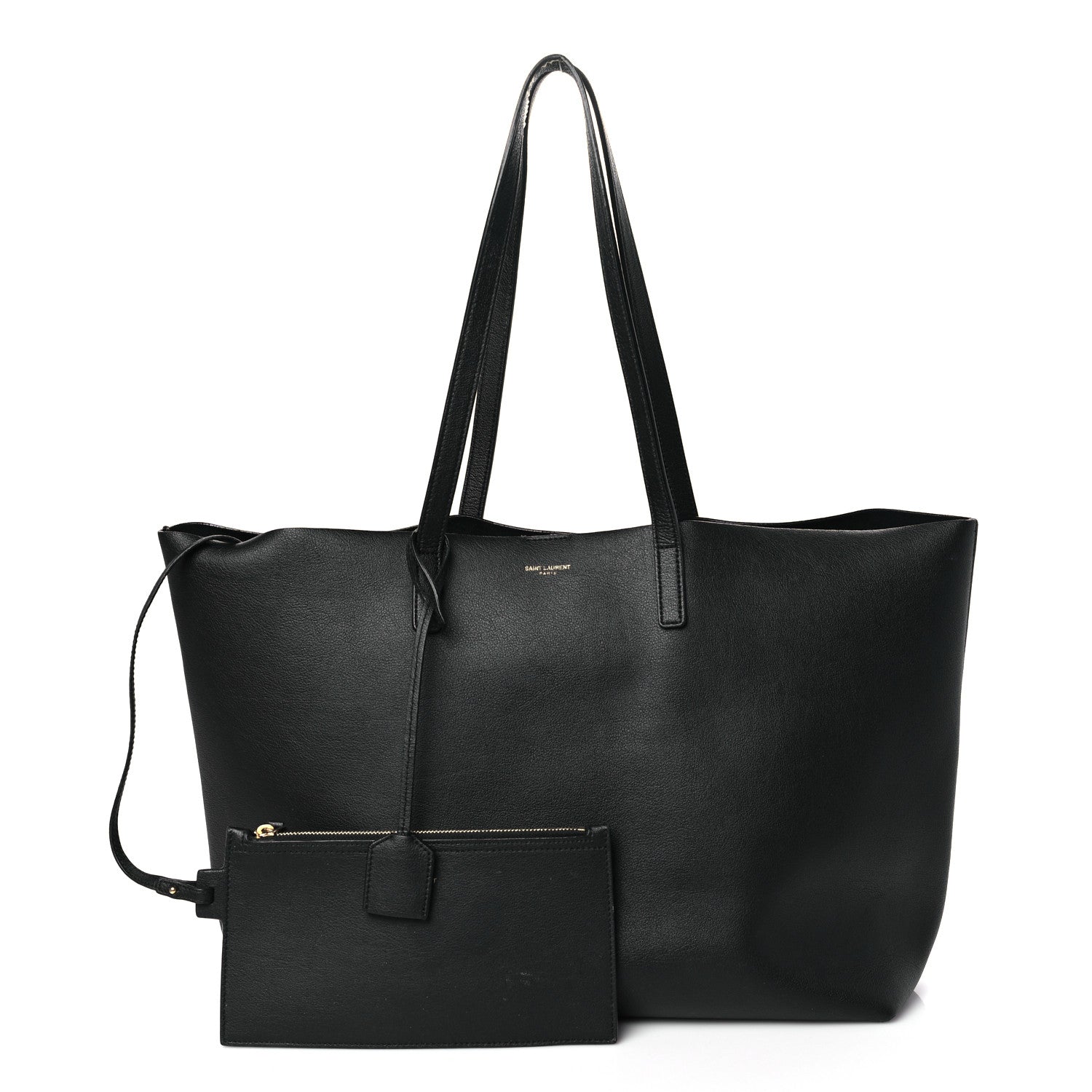 Saint Laurent Calfskin Large Shopping Tote Black 1 of 10