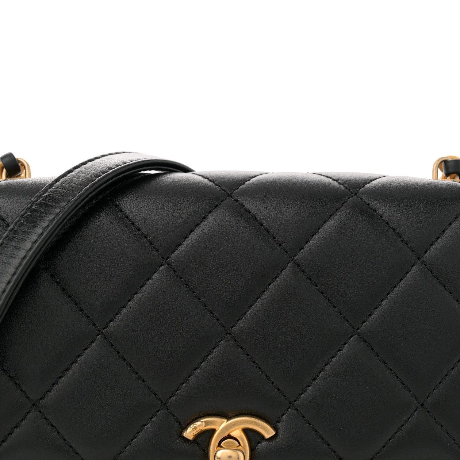 Chanel Lambskin Enamel Strass Quilted Mini Paris Monaco Flap Black 8 of 10