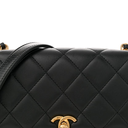Chanel Lambskin Enamel Strass Quilted Mini Paris Monaco Flap Black 8 of 10
